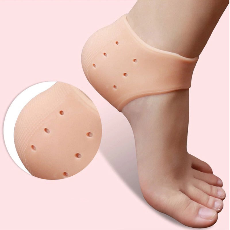 Par de Meia Palmilha Silicone Gel Protecao Ortopédica Esporão Calcanhar Fascite Tamanho Unico pronto entrega 😍Compre 1 Leve 2 😲