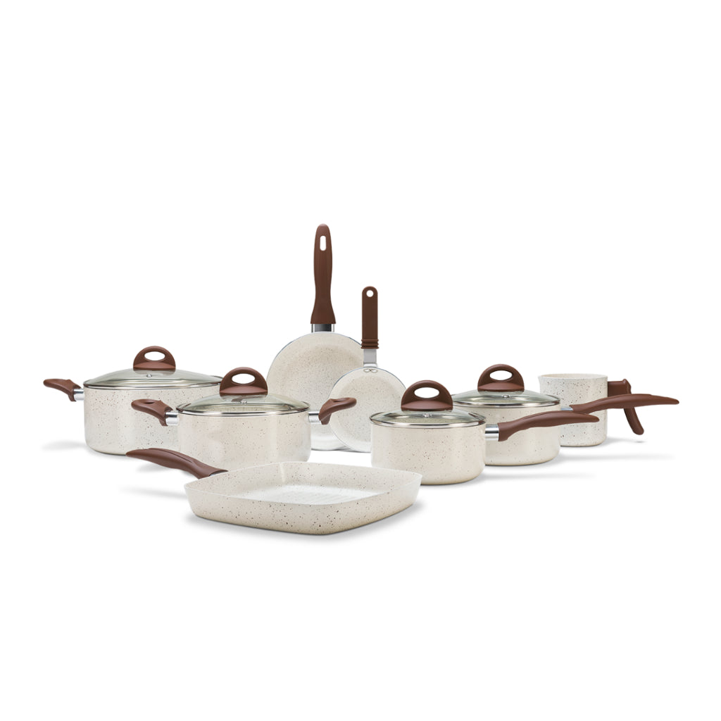 Jogo de Panelas Vanilla Ceramic Life Brinox Smart Plus 8 Peças - Antiaderente