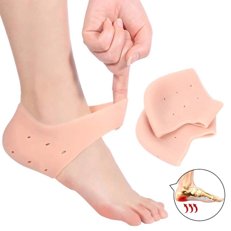 Par de Meia Palmilha Silicone Gel Protecao Ortopédica Esporão Calcanhar Fascite Tamanho Unico pronto entrega 😍Compre 1 Leve 2 😲