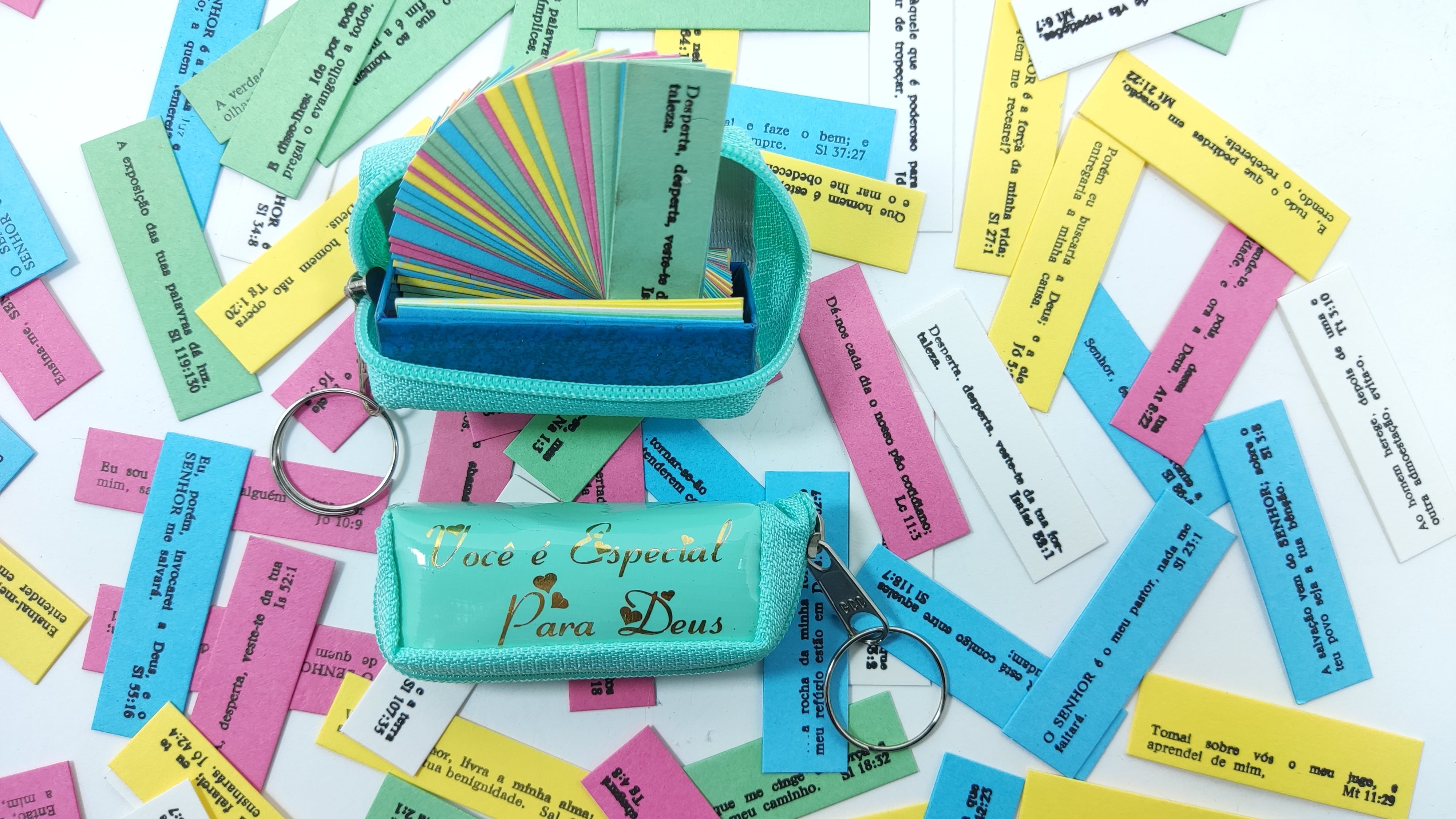 Caixinha de promessas, com versiculos da biblia kit c/50 unidades